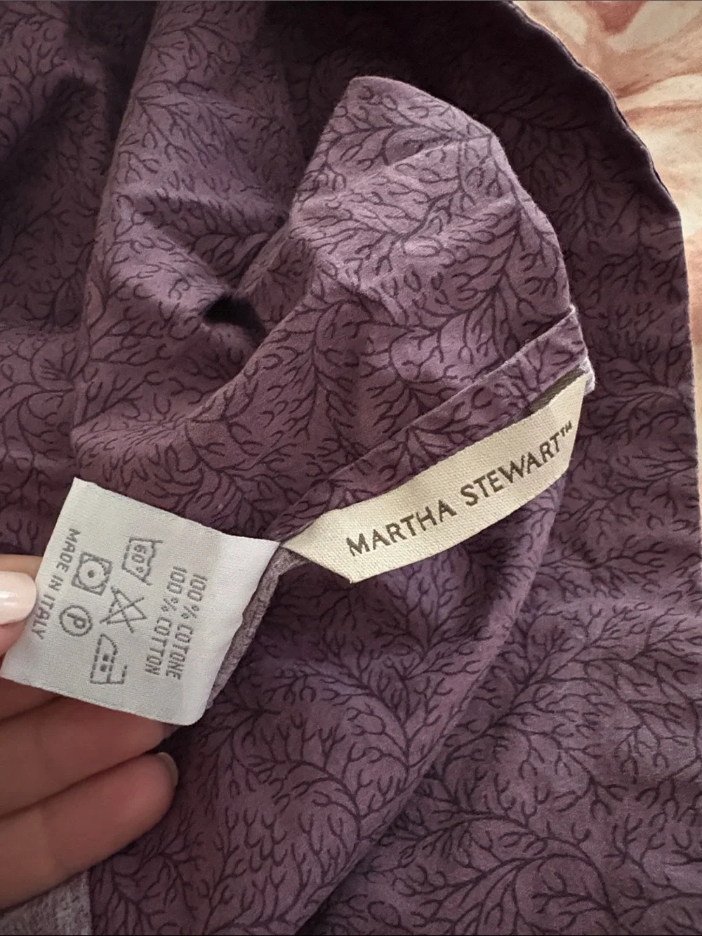 🍓 Martha Stewart purple floral F/Q duvet set